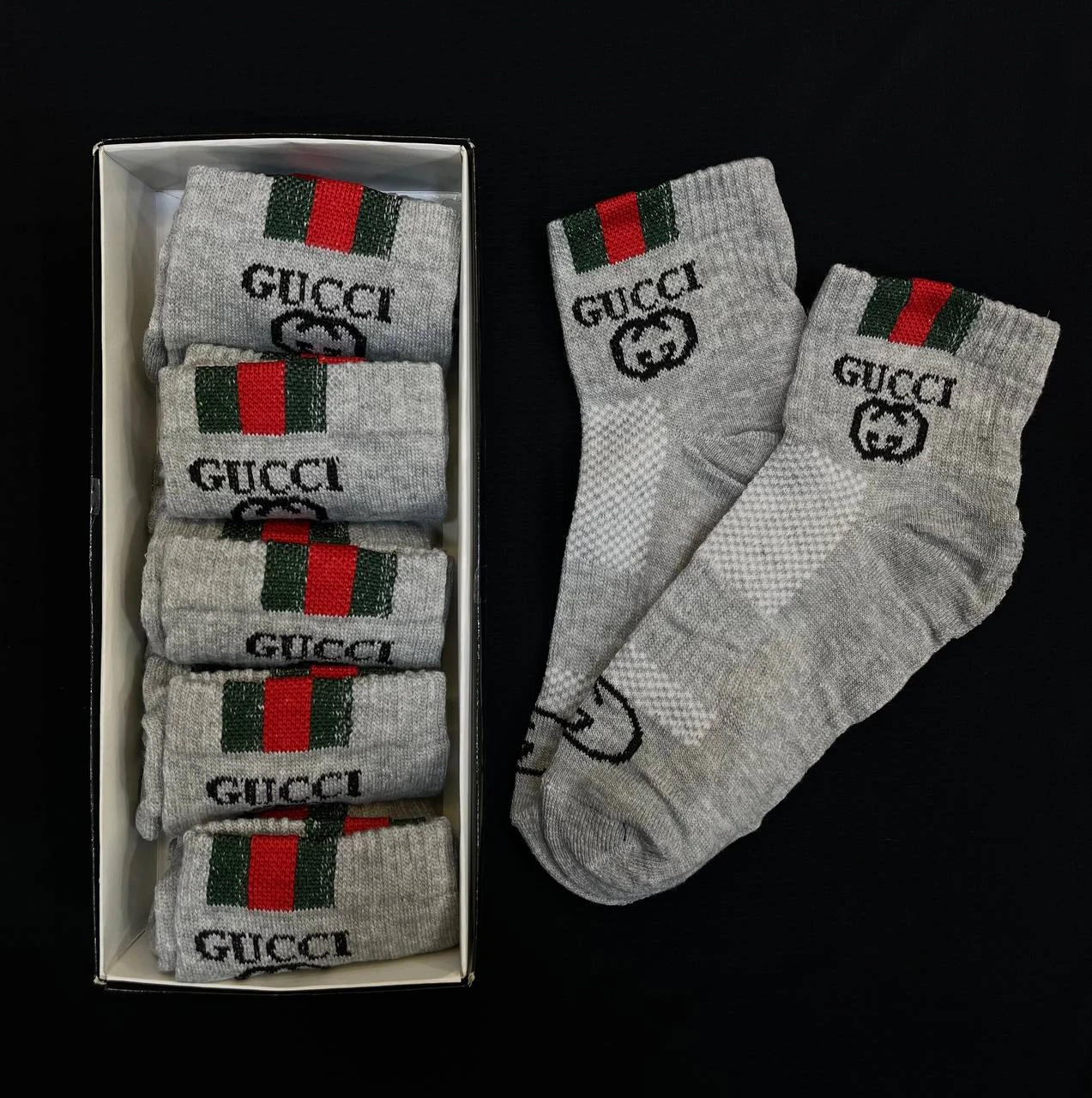 باكيت شراب GUCCI ٦ قطع " رمادي  "